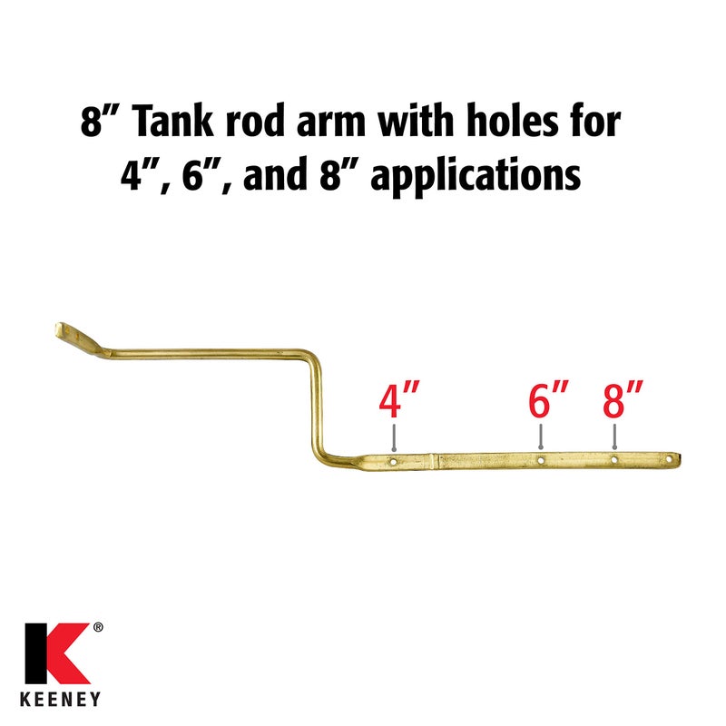 Plumb Pak Keeney PP836-71BNL Universal Fit Toilet Handle Tank Flush Lever, Decorative Faucet Style for Front, Side, or Angle Mount, Brushed Nickel - Image 4
